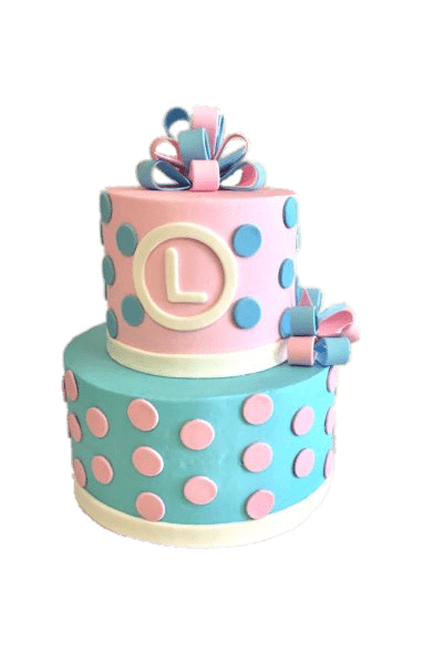 Gender Reveal Cake L