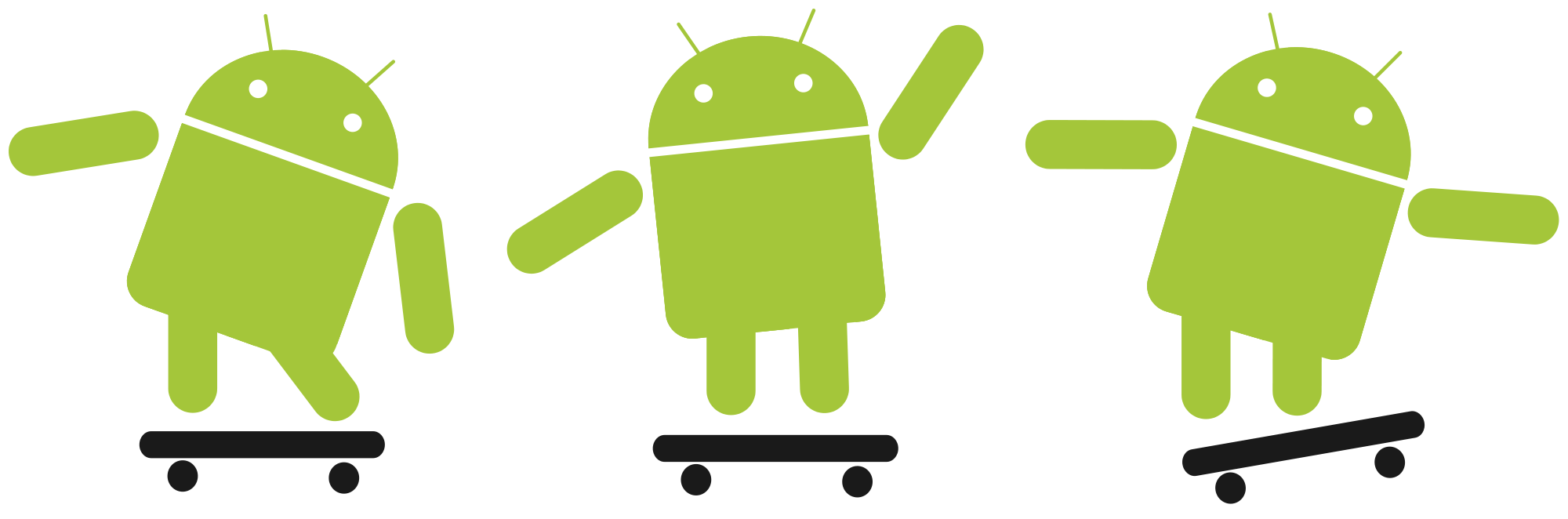 Android Robot Skateboarding