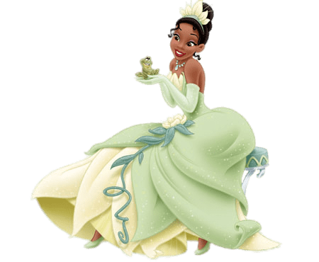 Princess Tiana With Frog on Her Hand