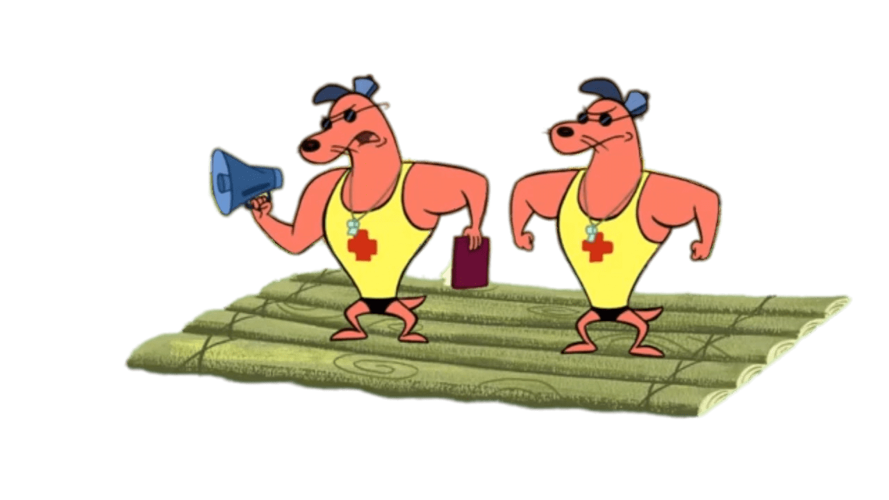 Camp Lazlo Characters Pierre and Noneck on A Raft