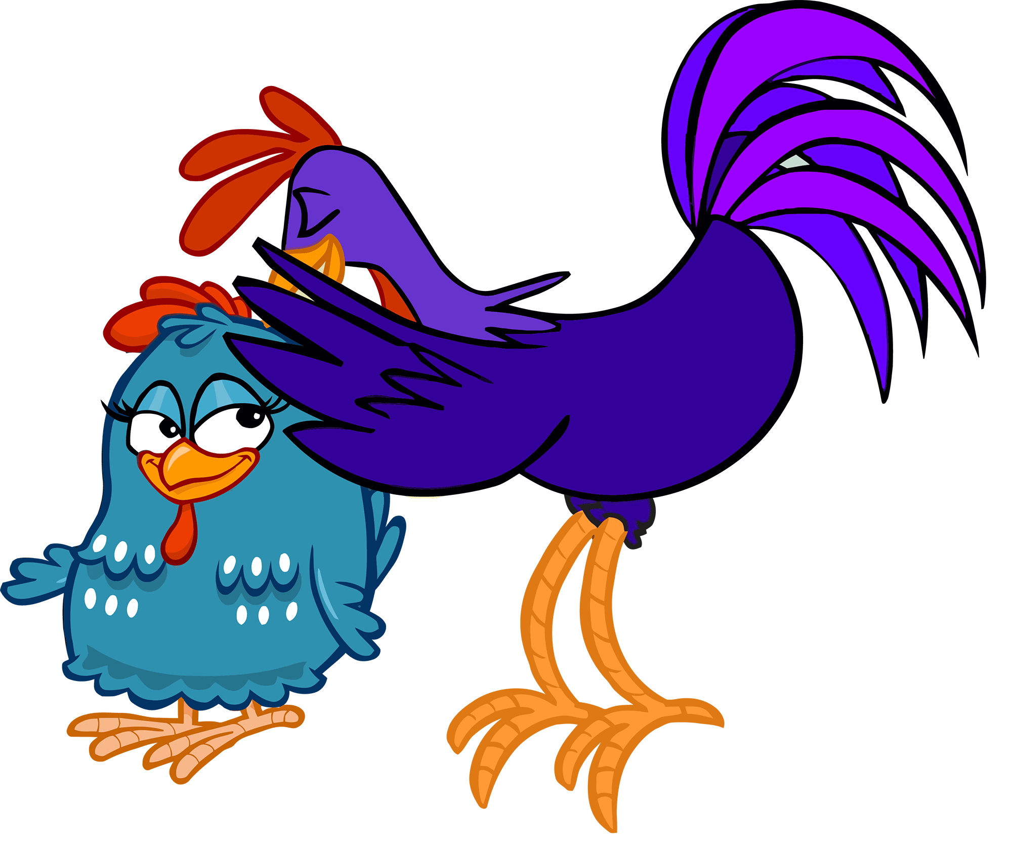 Rooster Tororo Whispering To Lottie Dottie Chicken