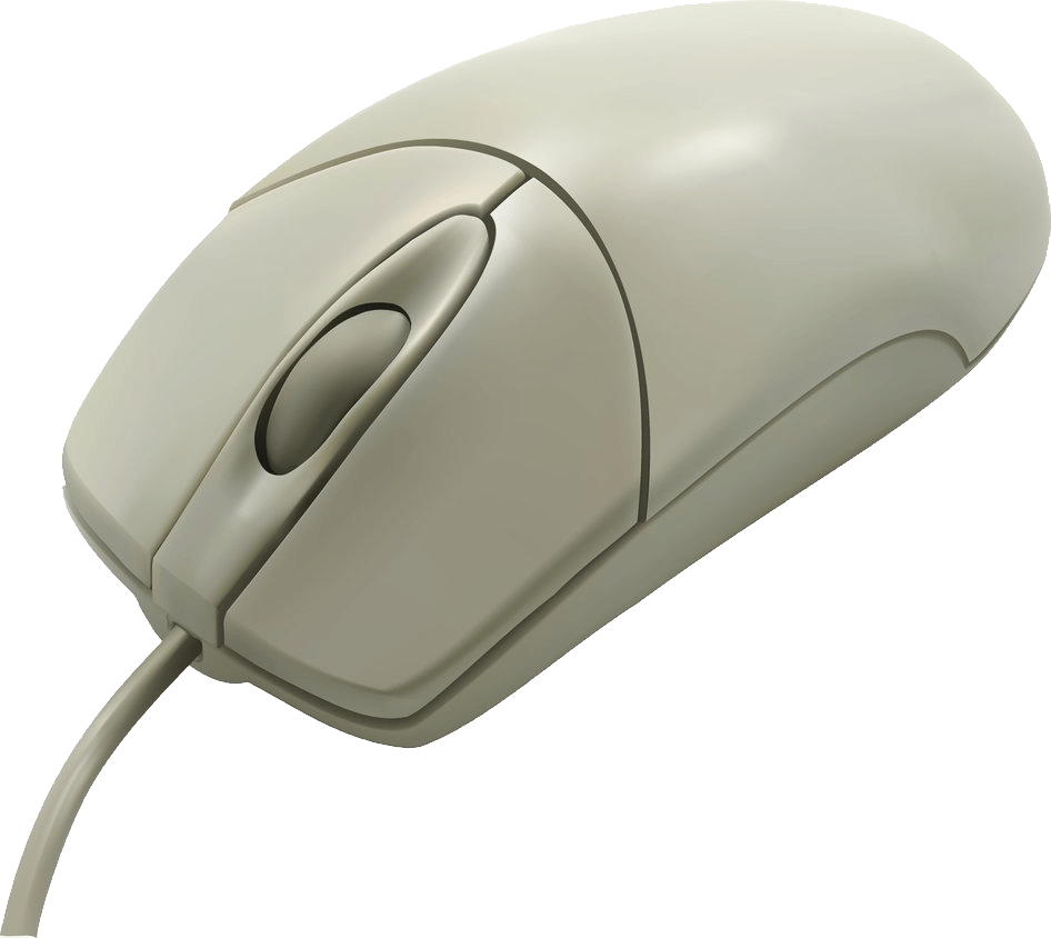 Vintage White Computer Mouse
