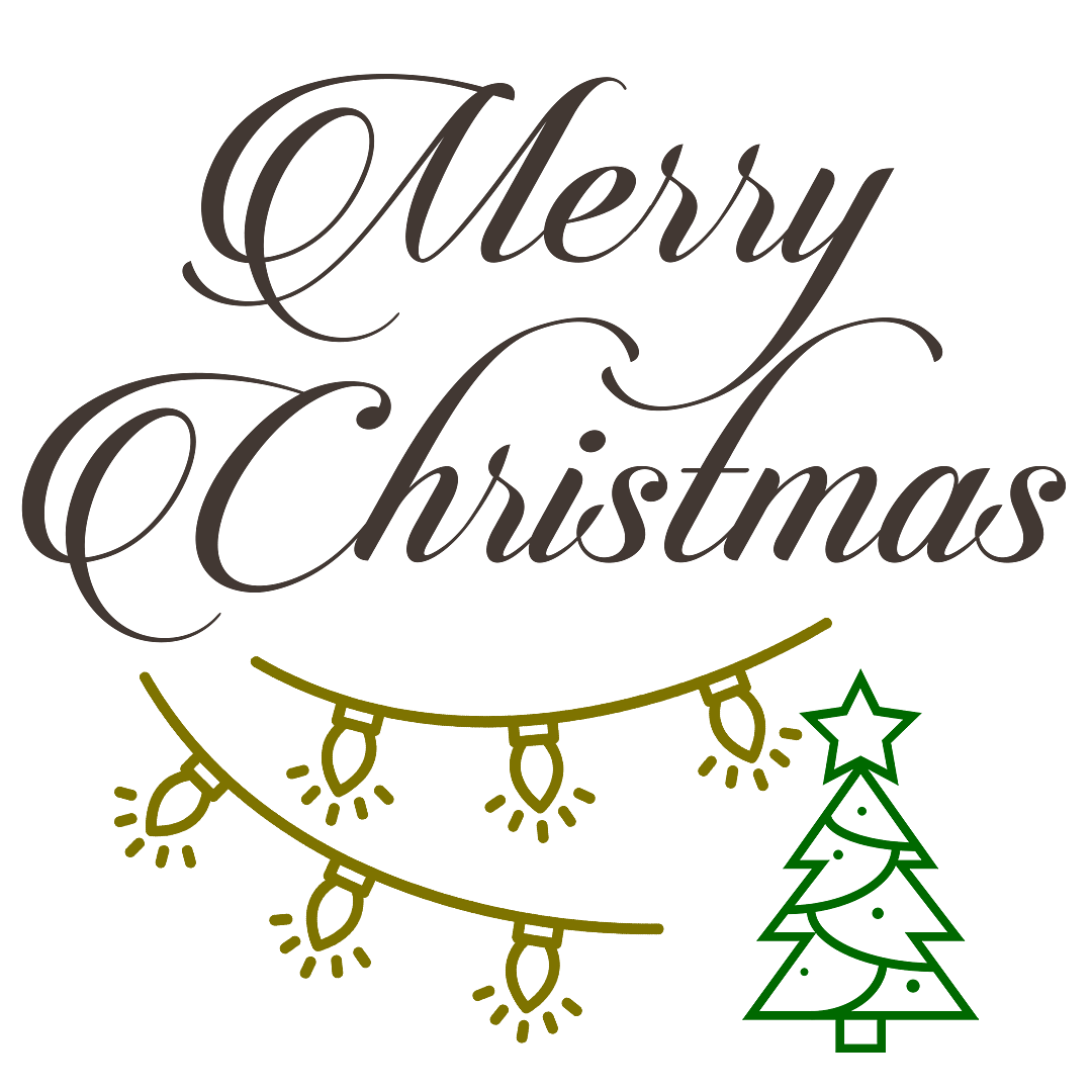 Merry Christmas Garland and Tree