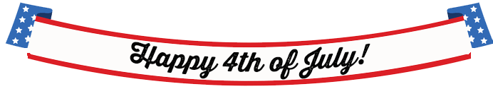 Happy Fourth Of July Long Banner