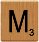 Scrabble Tile M