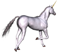 Full White Unicorn Right Leg Up