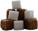 Mixed White and Brown Sugar Cubes