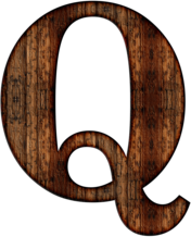 Wooden Capital Letter Q