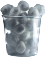 Cotton Balls In Plastic Cup