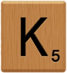 Scrabble Tile K
