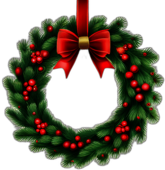 Traditional Pine Wreath Adorned With Red Berries And A Velvet Bow, Minimalist - Single View, Decorated With Christmas Decorations On Differenct Colours, High Detail, No Shadow