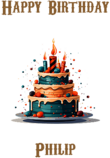Happy Birthday Philip, Personal Custom Message