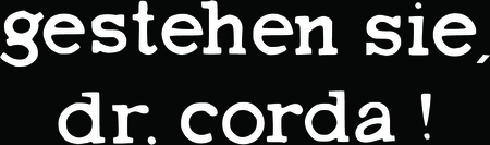 Gestehen Sie Dr Corda