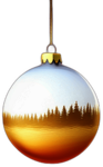 Ombre Bauble Transitioning From Pink To Gold, Minimalist - Single Item, Decorated Christmas Bauble, High Detail, No Shadow