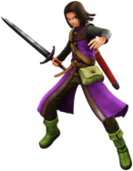 Dragon Quest (Dragon Warrior) Luminary attacking