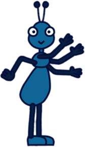 Misha the Purple Cat Character Ant