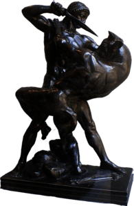 Theseus slaying the Minotaur sculpture