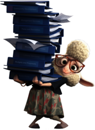 Zootopia Dawn Bellwether Holding Stack Of Files