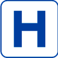 White Hospital Sign