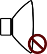 Transparent Volume Icon Red Off