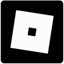 Roblox logo black and white