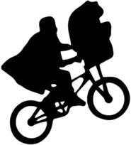 E.T. The Extra-Terrestrial Flying Bike Silhouette