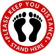 Please Keep Your Distance Floor Sticker