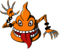 Digimon Character Sukamon Waving