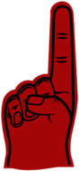 Red Foam Hand Index Up