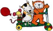 Poppy Cat and His Friends on A Scooter