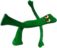 Gumby Holding One Leg Up