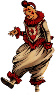 Vintage Retro Clown Walking