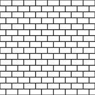 Plain Brick Wall Black and White