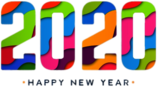 Happy New Year 2020 Colourful Design