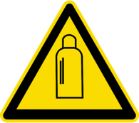 Bottle Under Pressure Hazard Warning Sign