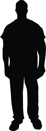 Silhouette of a Heavy Man