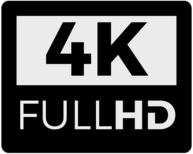 4K Full HD logo box