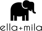Ella + Mila logo black