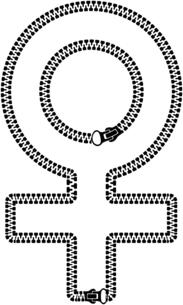 Female Symbol Zipper