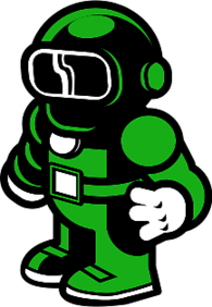 Astronaut in Green Suit