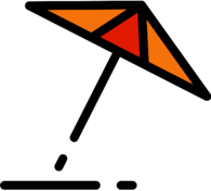 Sun Umbrella On The Beach Icon