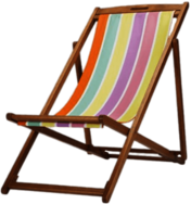 Coloured Striped Deckchair