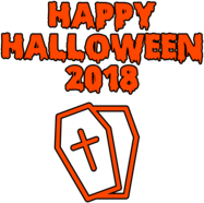 Happy Halloween 2018 Scary Coffin Bloody Font