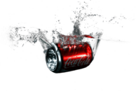Coca Cola Can Splash In Water