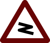 Dangerous Bend Warning Road Sign