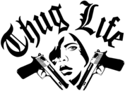 Thug Life Logo Guns