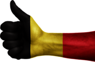 Hand Belgium Flag