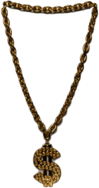 Thug Life Gold Chain Dollar