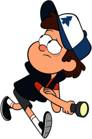 Dipper Pines Holding Flash Light