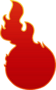 Red Meteorite With Tail Clipart